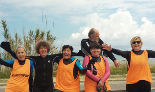 Ambiance du club de marche aquatique Corse.