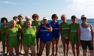 Ambiance du club de marche aquatique Corse.